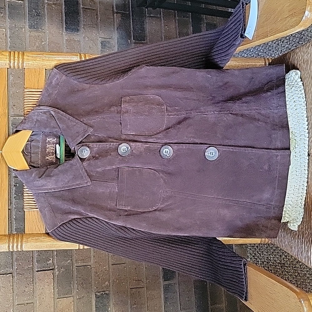 AMI suede button down jacket, size L